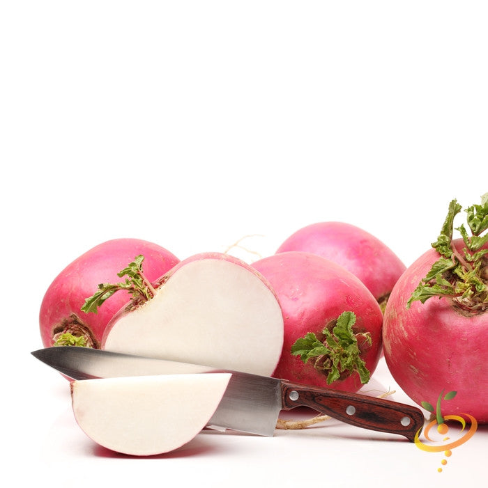 Pink radish seeds from SeedsNow, featuring vibrant pink seeds ideal for growing fresh radishes.